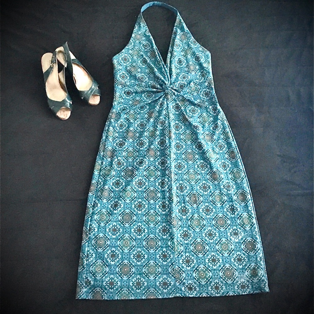 🌸Buy 1 Get 1 FREE 🌸Twist Front Halter Cocktail Dress